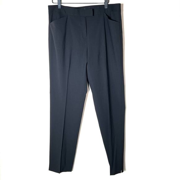 Lafayette 148 black wool blend business casual Irving dress pants size 10 B105 - Picture 1 of 5